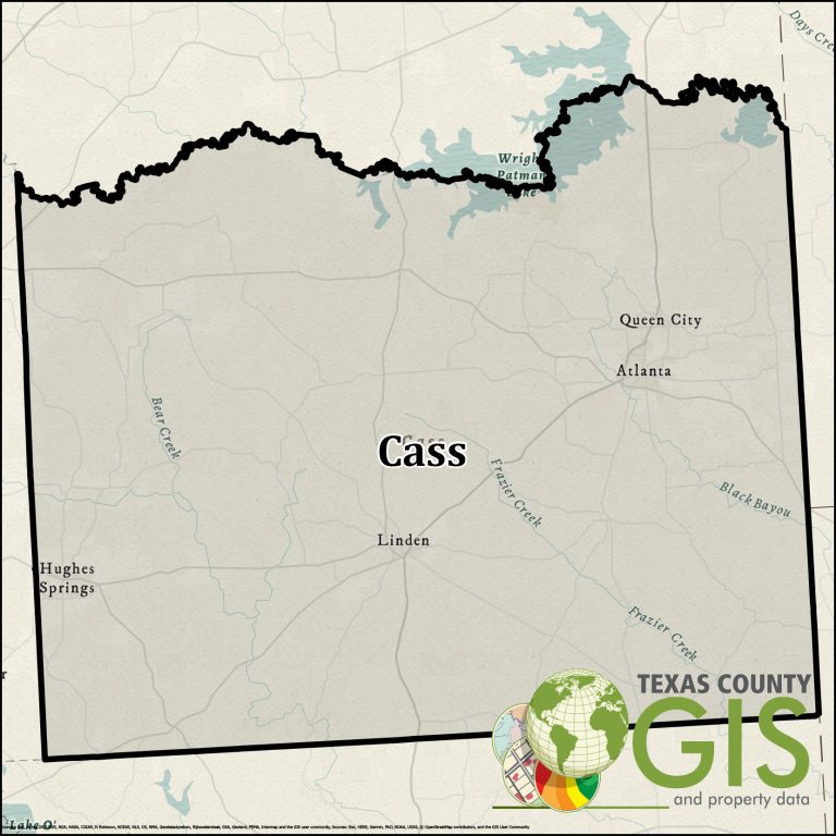 Cass County Texas GIS Shapefile and Property Data