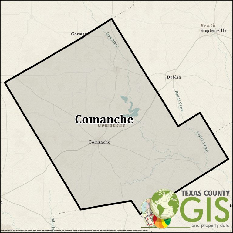 Comanche County Texas GIS Shapefile and Property Data