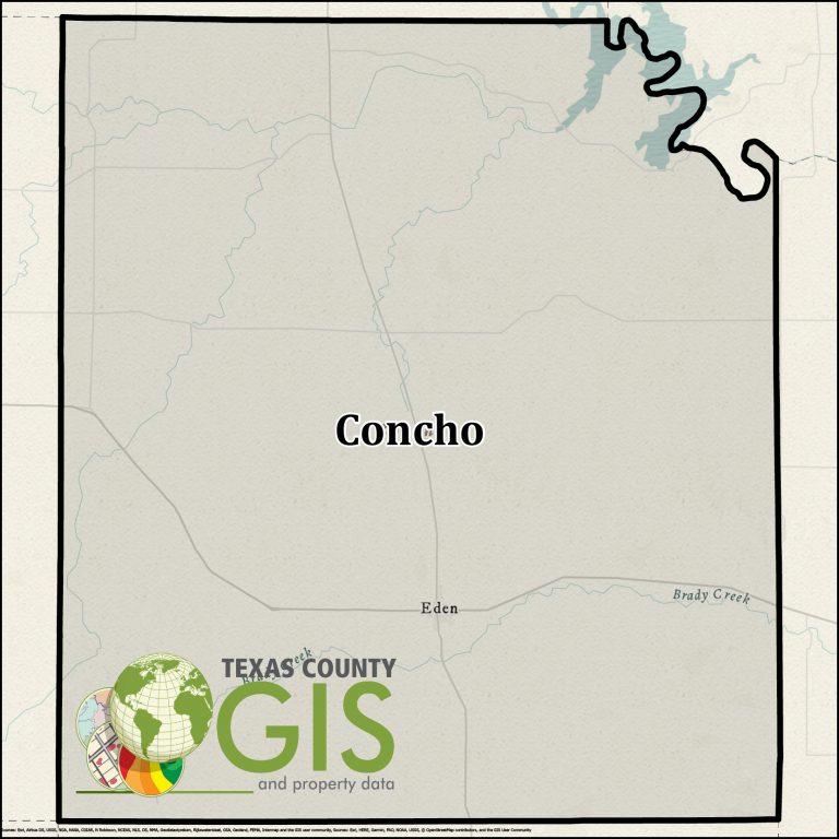 Concho County Texas GIS Shapefile and Property Data