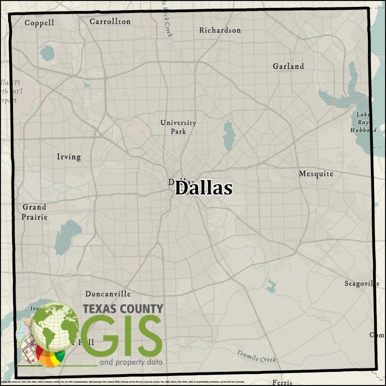 Dallas County Texas GIS Shapefile and Property Data