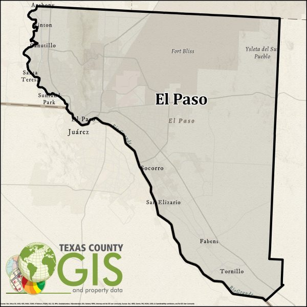 El Paso County Texas GIS Shapefile and Property Data