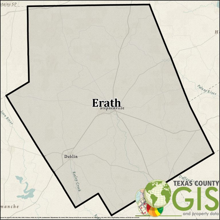 Erath County Texas GIS Shapefile and Property Data