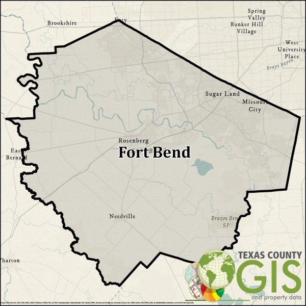 Fort Bend County Texas GIS Shapefile and Property Data, GIS Data