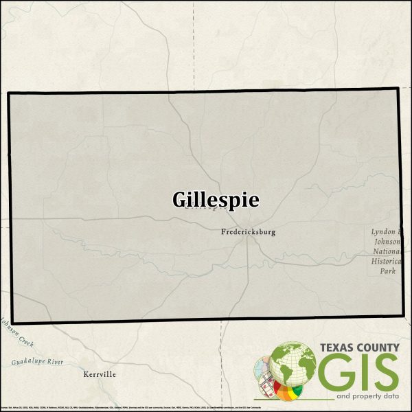 Gillespie County Texas GIS Shapefile and Property Data