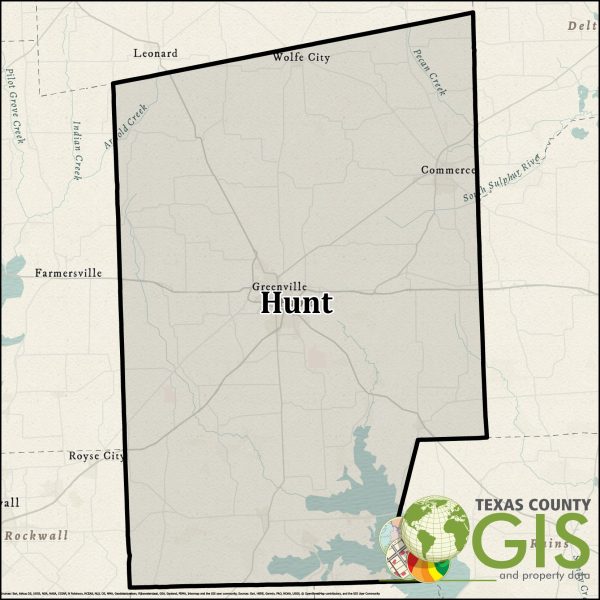 Hunt County Texas GIS Shapefile and Property Data