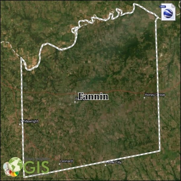 Fannin County Texas KMZ and Property Data, GIS