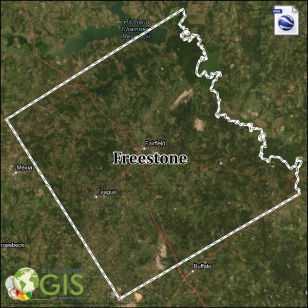 Freestone County Texas KMZ and Property Data, GIS Data