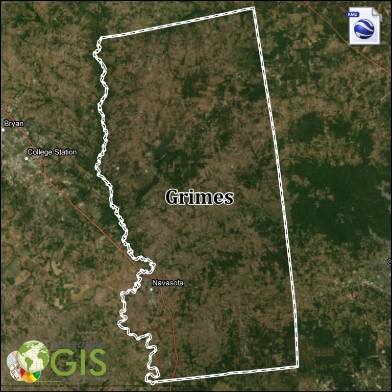 Grimes County Texas KMZ and Property Data, GIS Data