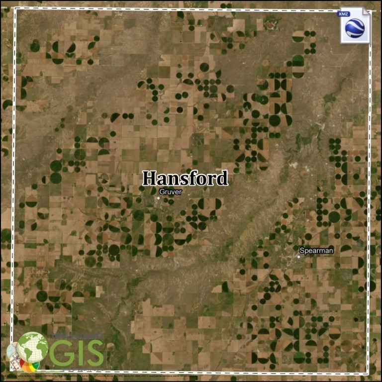 Hansford County Texas KMZ and Property Data, GIS