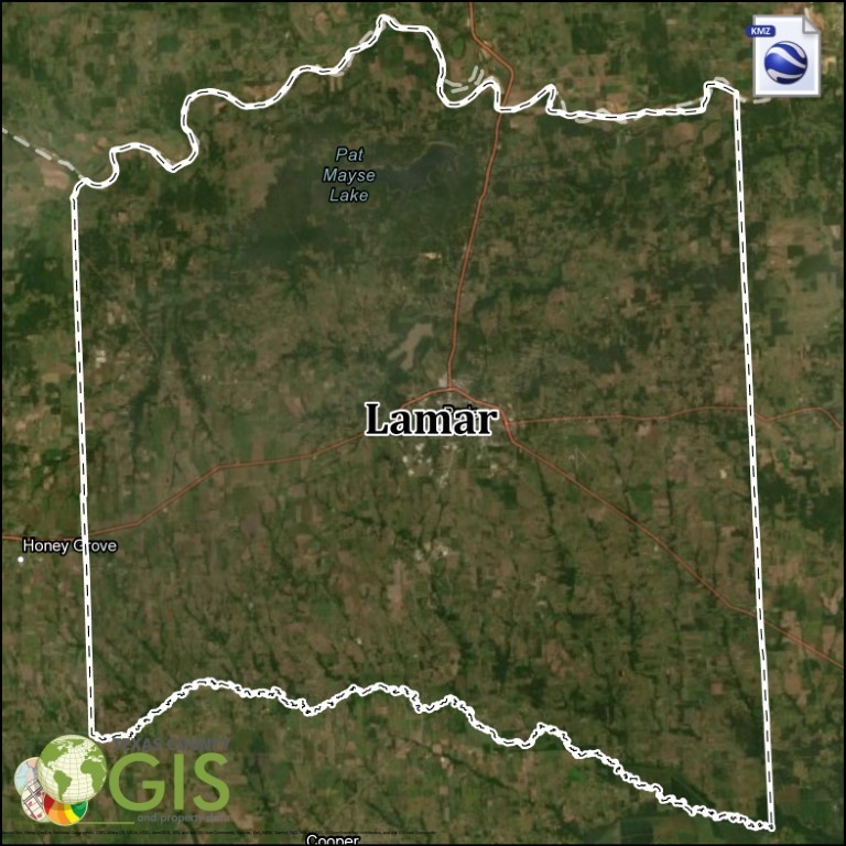 Lamar County Texas KMZ and Property Data, GIS
