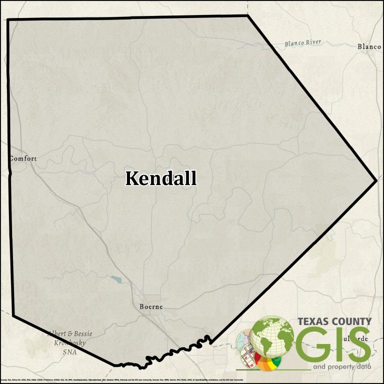 Kendall County Texas GIS Shapefile and Property Data