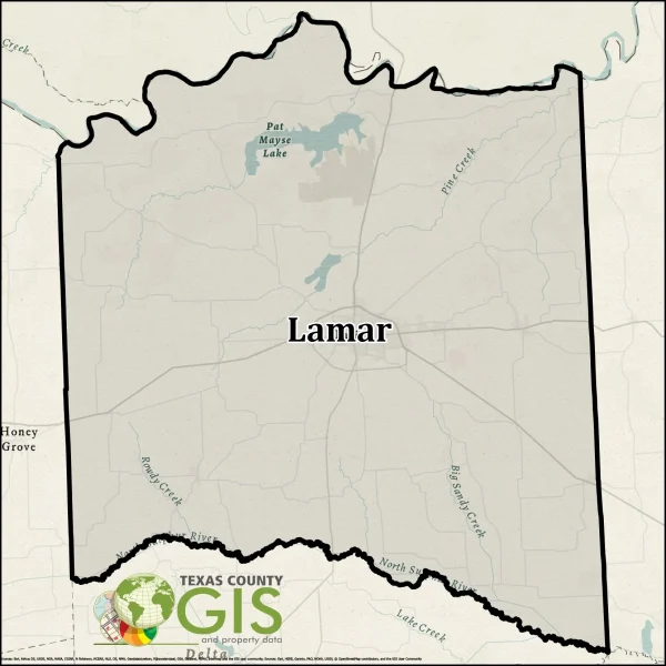 Lamar County Texas GIS Shapefile and Property Data