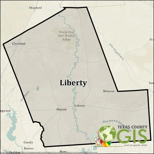 Liberty County Texas GIS Shapefile and Property Data