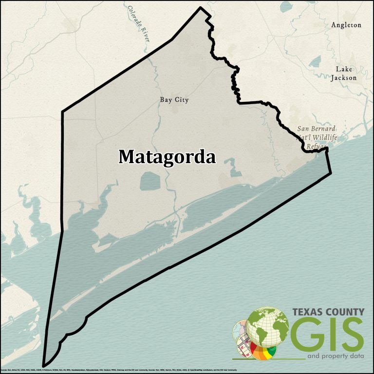 Matagorda County Texas GIS Shapefile and Property Data