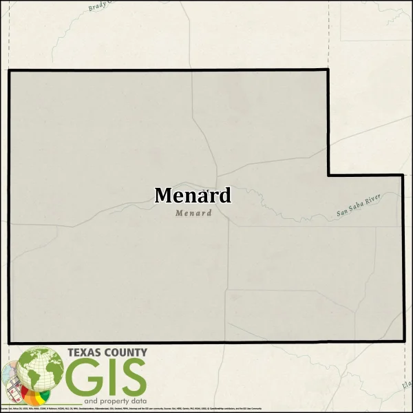 Menard County Texas GIS Shapefile and Property Data