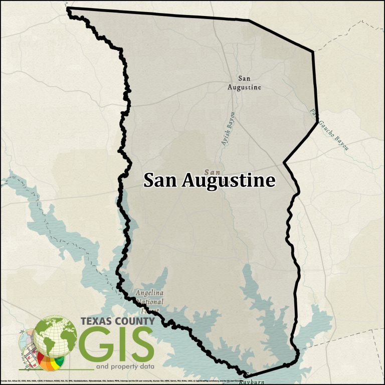 San Augustine County Texas GIS Shapefile and Property Data