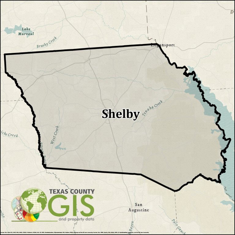 Shelby County Texas GIS Shapefile and Property Data