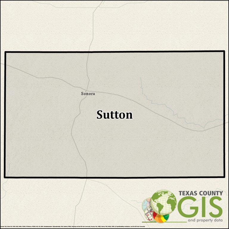 Sutton County Texas GIS Shapefile and Property Data