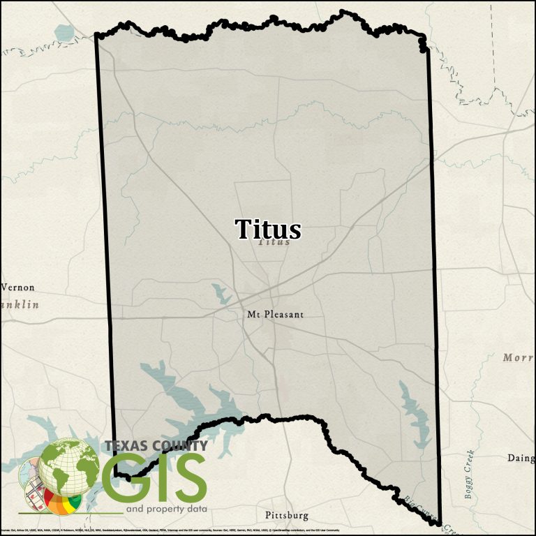 Titus County Texas GIS Shapefile and Property Data