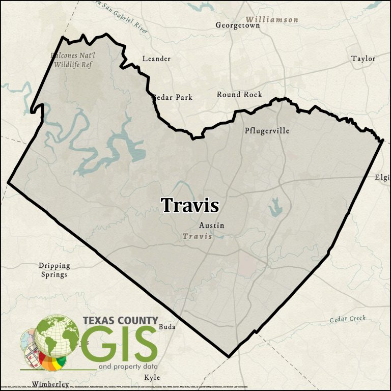 Travis County Texas GIS Shapefile and Property Data