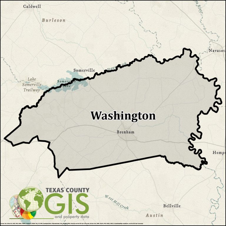 Washington County Texas GIS Shapefile and Property Data